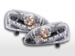 Daylight headlight LED daytime running lights VW Golf 5 type 1K 03-08 chrome 