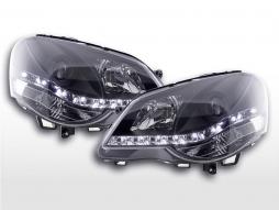 Daylight headlight LED DRL look VW Polo type 9N3 05-09 black for right-hand drive 