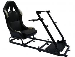FK Gamesitz Spielsitz Rennsimulator eGaming Seats Monaco schwarz/grau schwarz/grau