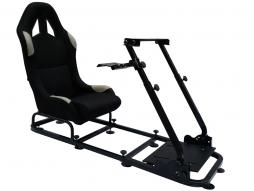 FK-pelin istuinpelien istuimien simulaattori eGaming-istuimet Monaco musta / harmaa musta / harmaa
