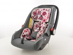 Gyerek autósülés gyerekülés autósülés fekete / fehér / rózsaszín 0+ csoport, 0-13 kg 