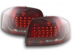 Fanali posteriori a LED set Audi A3 3 porte (8P) 2010-2012 rosso / nero 