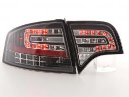 LED taillights set Audi A4 sedan type 8E 04-07 black 
