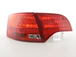 LED-takavalot Audi A4 B7 8E Avant 04-08 punainen / kirkas 