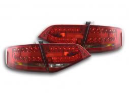 LED-takavalot Audi A4 B8 8K sedan 07- punainen / musta 