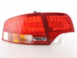 LED taillights set Audi A4 B7 8E sedan 04-07 red / clear 