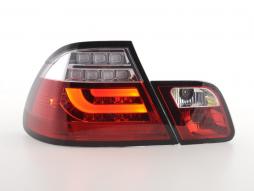 Conjunto de luzes traseiras LED BMW série 3 E46 Coupe 03-07 vermelho / transparente 