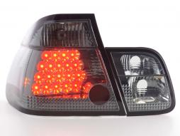 Conjunto de luzes traseiras LED BMW série 3 sedan tipo E46 01-05 preto 