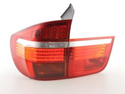 Baglygter sæt LED BMW X5 E70 06-10 rød / klar 
