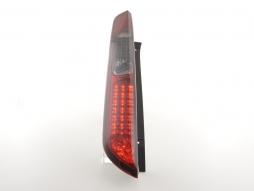 Kit feux arrières LED Ford Focus 2 5 portes 04-08 rouge / noir 