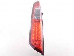 Luzes traseiras LED definidas Ford Focus 2 5 portas 08-10 vermelho / transparente 