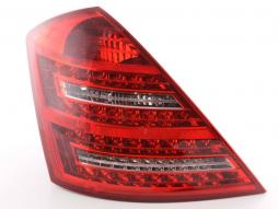 LED-takavalosarja Mercedes S-Class 221 05-09 punainen / kirkas 