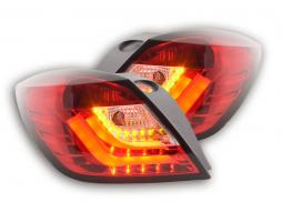 Conjunto de luzes traseiras LED Opel Astra H GTC 04-08 vermelho / transparente 