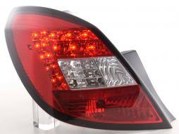 LED taillights set Opel Corsa D 5-door 06-10 red / clear 