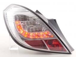 Conjunto de luzes traseiras LED Opel Corsa D 3 portas 06-10 cromado 