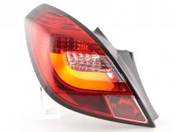 Sada LED zadních světel Opel Corsa D 3dv 06-10 červená/čirá 