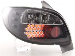 Fanali posteriori LED set Peugeot 206 3/5 porte. senza decappottabile 98-05 nera 