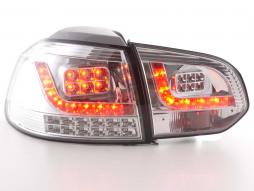LED hátsó lámpa készlet VW Golf 6 type 1K 2008-2012 króm LED jelzőkkel 