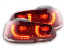 LED-takavalosarja VW Golf 6 type 1K 2008-2012 punainen / kirkas GTI-ilme 