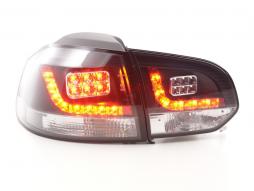 Sada LED zadních světel VW Golf 6 Type 1K 2008-2012 černá pro pravostranné řízení 