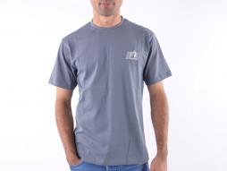 Camiseta, camisa, moderno, design elegante, cinza tamanho S 