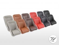 Asientos de coche clásicos FK, asientos de cubo completos, set retro-look 2 [diferentes colores] incl. Rieles 