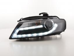 Nappali fényszóró LED nappali menetlámpa Audi A4 2008-2011 fekete 