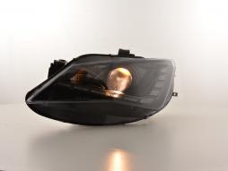Scheinwerfer Set Daylight LED TFL-Optik Seat Ibiza 6J  ab 2012 schwarz 