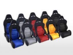 Sportowe fotele FK półskorupowe fotele samochodowe Set Edition 3 tkanina [różne kolory] 